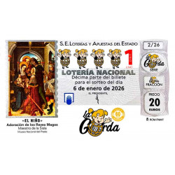 El Niño La Gorda (ADMÓN. DE LOTERIA N.º 3 – PALENCIA)  – Terminación 1