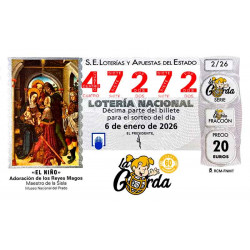 Lotería El Niño La Gorda (ADMON. DE LOTERIA N.º 3 – PALENCIA) – 47272