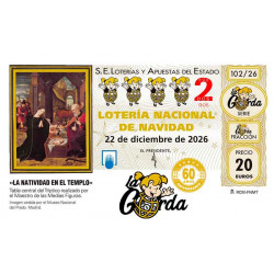 Lotería Navidad La Gorda (PALENCIA) – Escoge La Gorda (Terminación 2)
