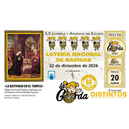Lotería Navidad La Gorda (PALENCIA) – Escoge La Gorda (DISTINTOS)