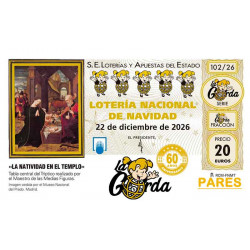Lotería Navidad La Gorda (PALENCIA) – Escoge La Gorda (PARES)