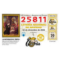 Lotería Navidad La Gorda (ADMON. DE LOTERIA N.º 3 – PALENCIA) – 25811