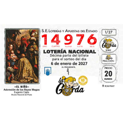 Lotería El Niño La Gorda (ADMON. DE LOTERIA N.º 3 – PALENCIA) – 14976
