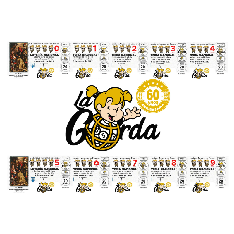 El Niño La Gorda (ADMÓN. DE LOTERIA N.º 3 – PALENCIA)  – (0 AL 9)